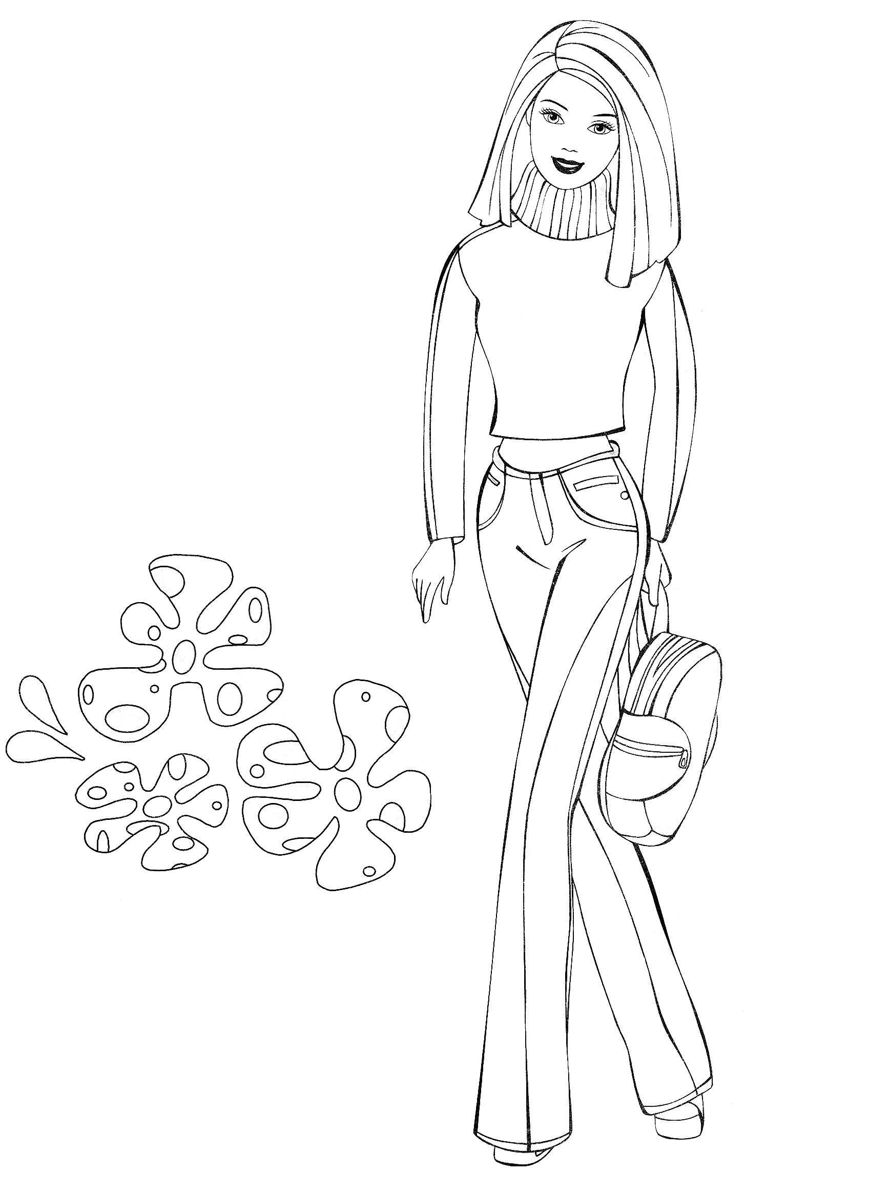 Printable Coloring Pages Barbie