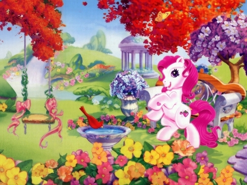  My Little poni, pony rosado, rosa Fairy castillo