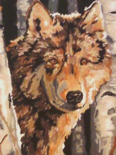  My wolf painting