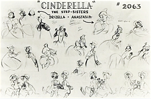  Walt Дисней Characters Дизайн - Drizella & Анастасия