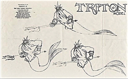  Walt ডিজনি Sketches - King Triton
