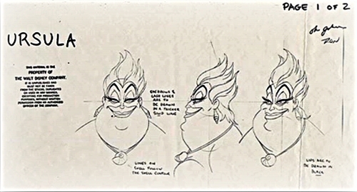  Walt Disney Sketches - Ursula