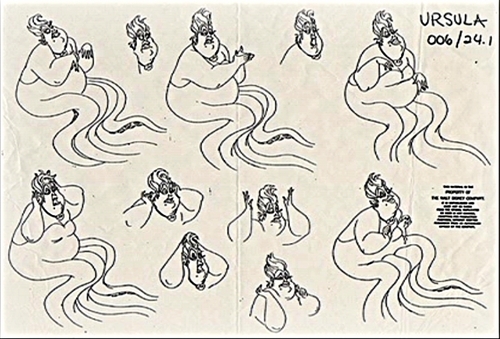  Walt ディズニー Sketches - Ursula
