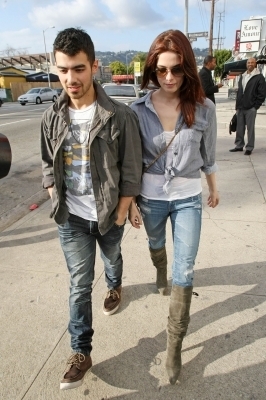  Ashley Greene (@AshleyMGreene) and Joe Jonas leaving Urth Caffe last night 2/24 [HQ]