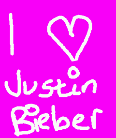  I tình yêu Justin Bieber, as u can c!! <3