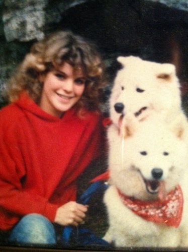  Pauley at 14 years with her dogs, Tasha & Jesse