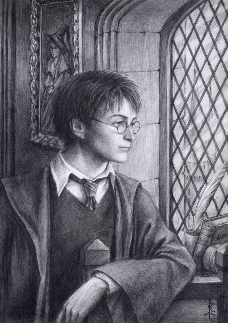 harry Potter pencil portrait - Harry Potter Fan Art (19637338) - Fanpop