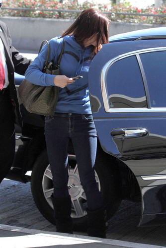 Ashley Greene Arriving At The Vancouver International Airport   