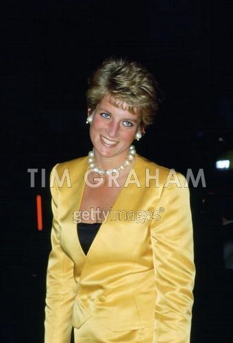 Diana Arriving By Car At The London Palladium Theatre. 
