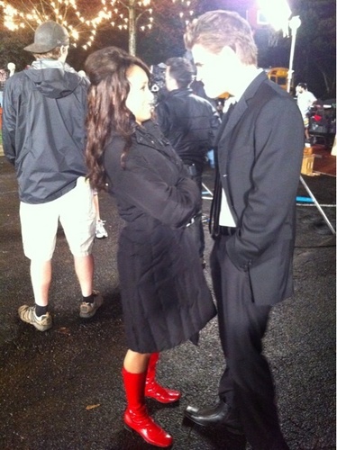 Kat and Paul behind the scene
