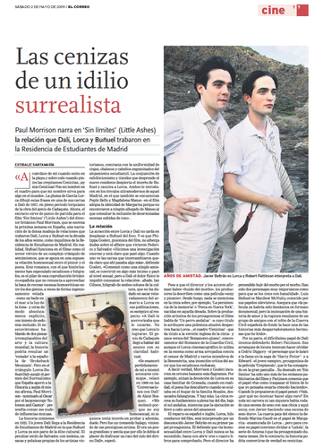  Old Scan in Spanish "Little Ashes" artigo