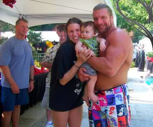  Triple H with his family