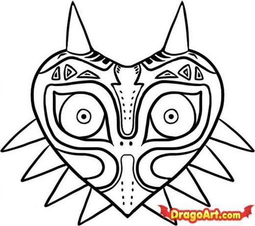  how to draw majora's mask