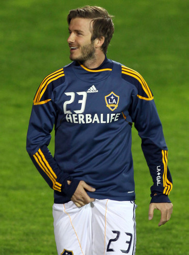  David And The LA Galaxy Playing A putbol Match Against Club Tijuana - March 3, 2011