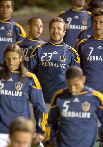 David And The LA Galaxy Playing A Soccer Match Against Club Tijuana - March 3, 2011