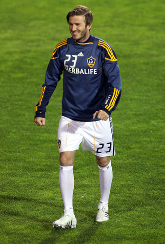  David And The LA Galaxy Playing A Soccer Match Against Club Tijuana - March 3, 2011