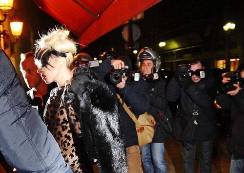  Lady Gaga arrives to Maxim’s restaurant in Paris