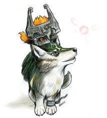  midna and link 狼 form