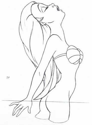  Walt 迪士尼 Sketches - Princess Ariel
