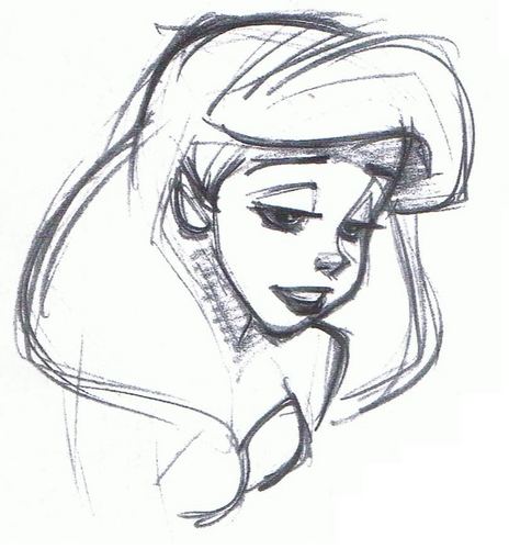  Walt disney Sketches - Princess Ariel