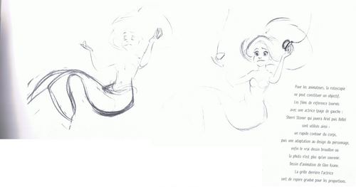  Walt ডিজনি Sketches - Princess Ariel