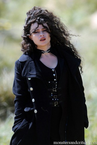  Helena on the set of Harry Potter DH