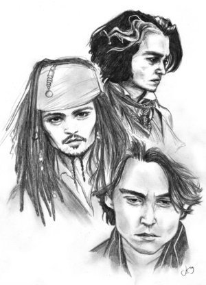  Johnny Depp Character Sketches