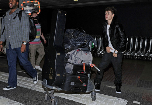  Justin Bieber at Heathrow