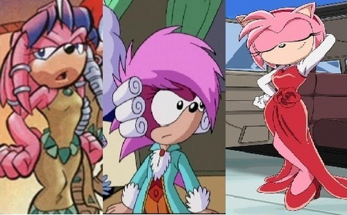  merah jambu Sonic Girls in Formal Wear