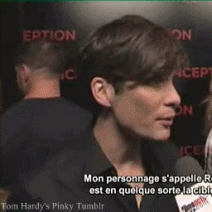  Cillian Murphy withe Tom looking confused in the background!(Inception Premiere