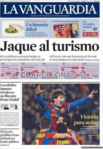 Newspapers praise Barca