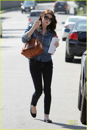  और MQ different shots of Ashley Greene out and about in LA yesterday (March 10)