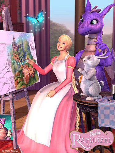  Rapunzel, friends& painting