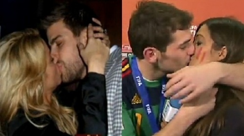  Shakira pique sara Casillas kisses