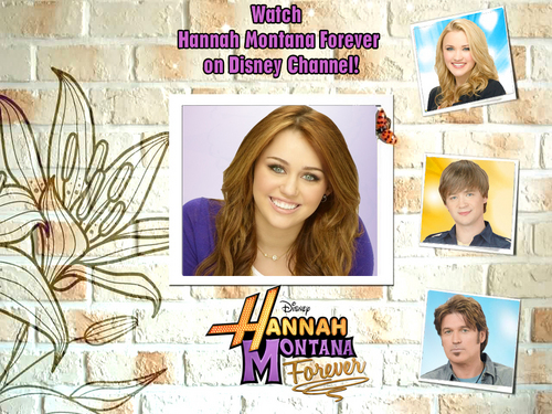  Hannah Montana Forever CaSt Exclusive DISNEY & Frame Version پیپر وال سے طرف کی dj!!!
