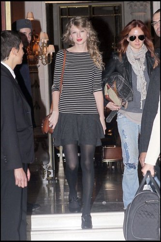  March 17 - Leaving her hotel in Paris, France