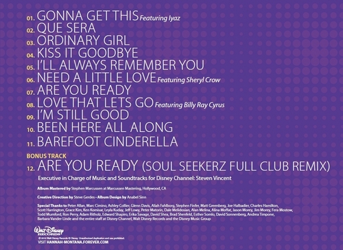  'Hannah Montana Forever' Soundtrack Booklet