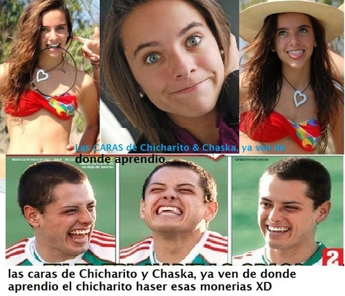  Chicharito y Chaska Borek Caras fotos