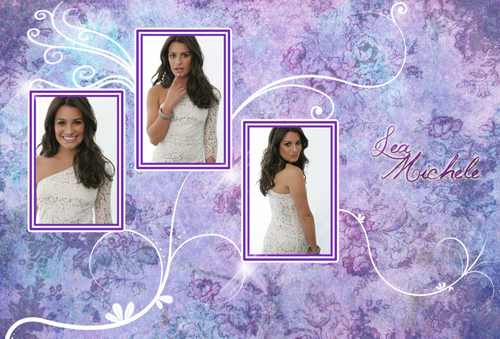  Purple Lea Michele kertas dinding