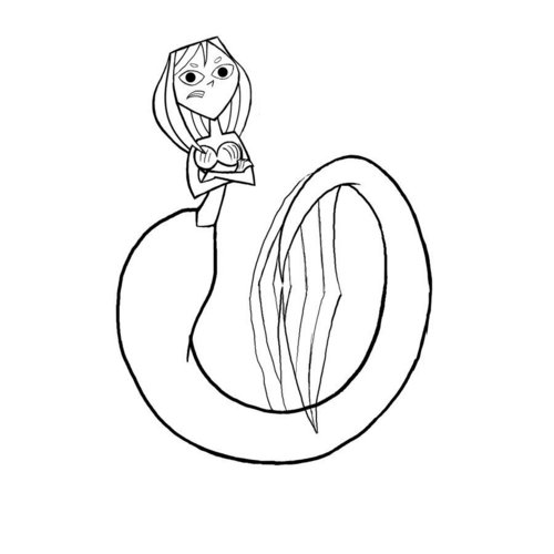  Courtney Mermaid Uncolored