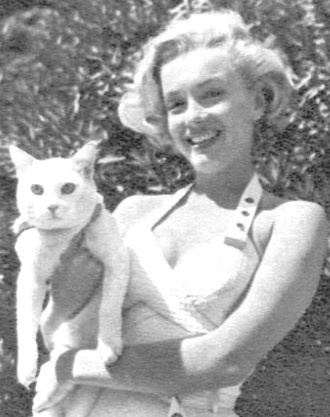 Marilyn with a cat
