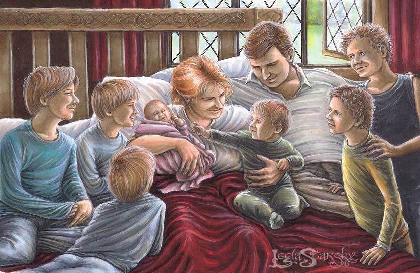 The Weasley family welcome Ginny.