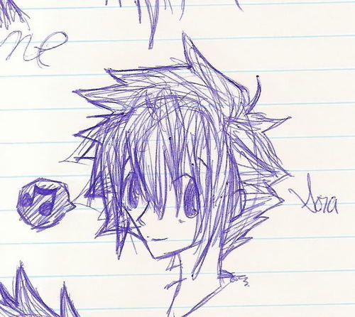  :*:*Sora's drawing of himself:*:*