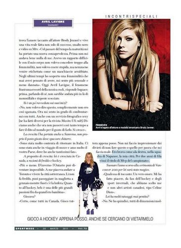  Avril in Sport Week Magazine