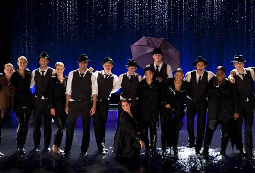 Cast shot from Singing In the Rain/Umbrella performance (The Substitute)