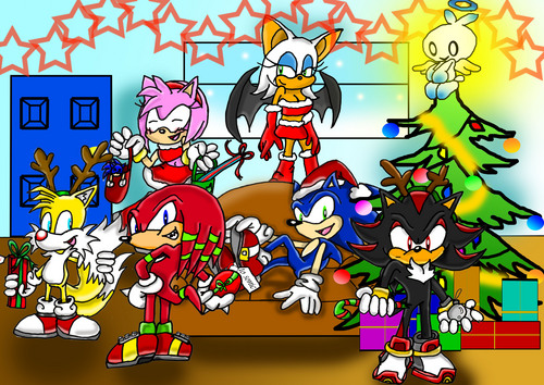  Sonic and Друзья Рождество party