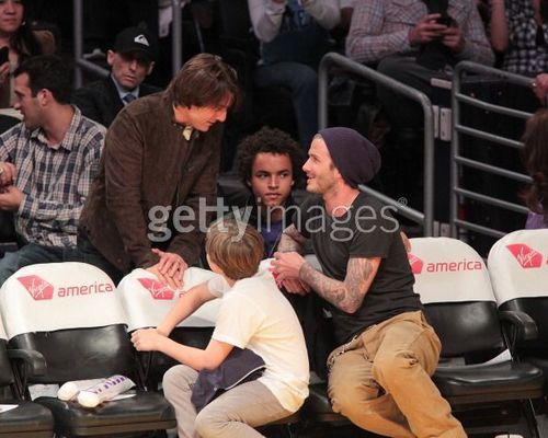  Tom and Beckham link up at the Lakers - 27 March 2011