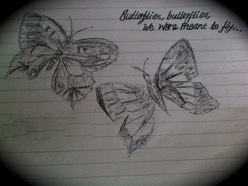  Wanted emas 4eva! "Butterflies, kupu-kupu We Were Meant To Fly" 100% Real :) x