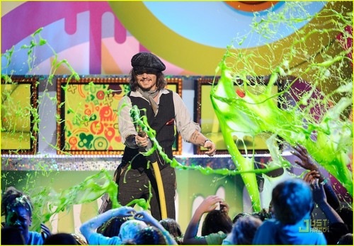  Johnny Depp: Slime Hose at KCA 2011!