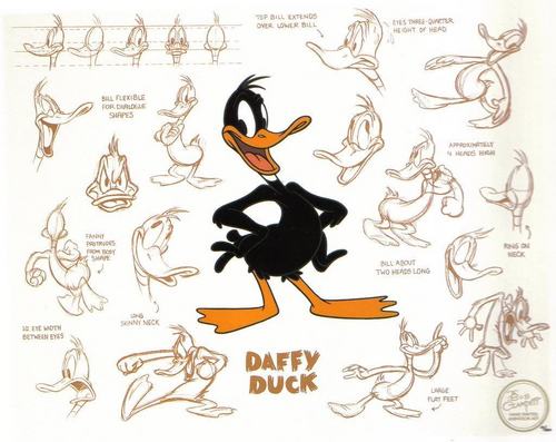  daffy model sheet